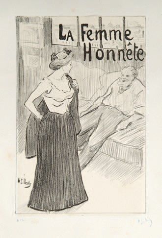 null Illustration pour la chanson La Femme Honnête. Vers 1895. Lithographie. [270...