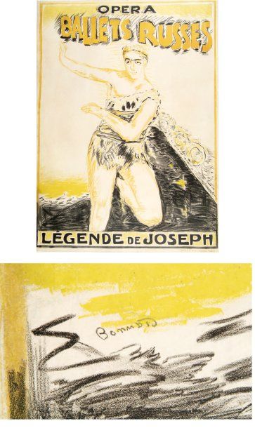 Pierre BONNARD (1867-1947) Opéra - Ballets russes - Légende de Joseph. Lithographie...