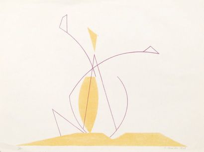 André BEAUDIN (1895-1979) [Deux compositions]. 1948 et 1949. Lithographie ; eau-forte....