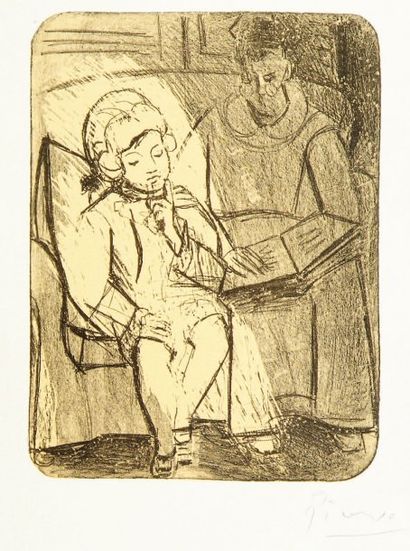 Pablo Picasso (1881-1973) La Lecture. 1926. Lithographie. 243 x 328. Mourlot XXII...