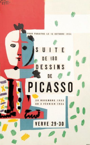 Pablo PICASSO (d'après) Suite de 180 dessins de Picasso... 28 novembre 1953 au 3...