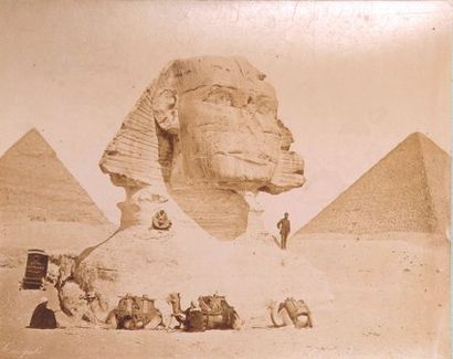 ÉGYPTE, C. 1870-1880. Pyramides de Gizeh. Le Sphinx. Colosses d'Ibsamboul. Philae....