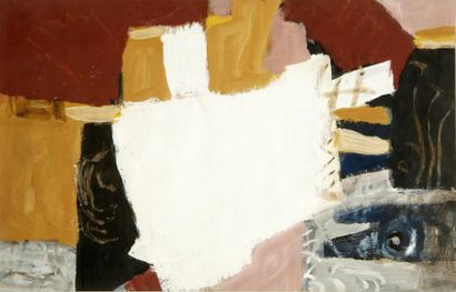 Georges VINCE (1913-1991). Composition. Gouache. Signée au dos. 31 x 49 cm 