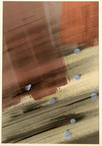 Enrico TODARO (né en 1912). Composition abstraite. Aquarelle sur papier. Signée et...