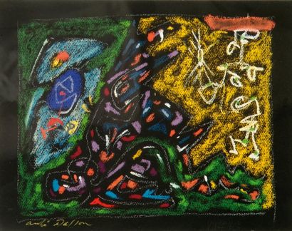 André MASSON (1896-1987). Violence. Circa 1961. Pastel sur papier. Signée en bas...