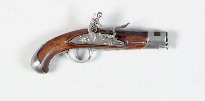 null Pistolet de demi arçon à silex, d'Officier de Maréchaussée modèle 1770. Canon...