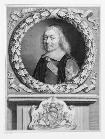 Robert NANTEUIL (1623-1678) Henri-Auguste, comte de Brienne. 1660. Burin. 274 x 365....