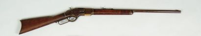 null Carabine Winchester, modèle 1873, calibre .38, demimagasin. Canon rond à la...