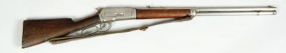 null Winchester rifle, modèle 1886, calibre 40-82 WCF. Canon rond à la bouche et...