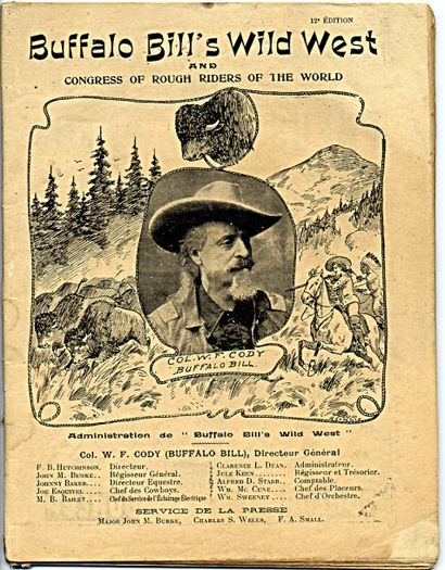 null Programme original Buffalo Bill's Wild West Show. Tournée française 1905. 76...