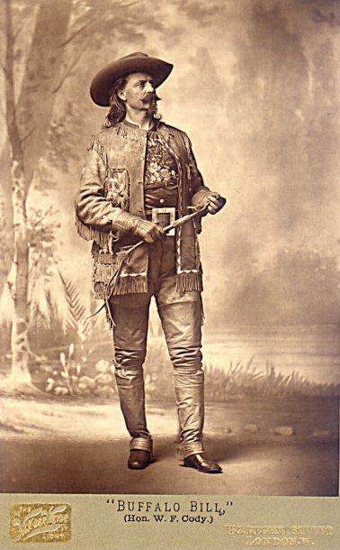 null Photo originale de Buffalo Bill. 1902-1904. "Card" prise durant la tournée Anglaise....