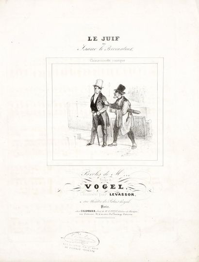 VOGEL - Le Juif ou Isaac le Brocanteur. Chansonnette comique, paroles de M***, musique...