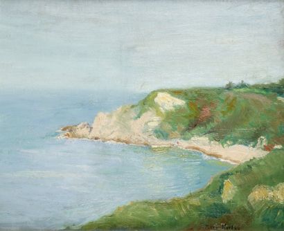 Maxa NORDAU (1897-1991) Lac de Tibériade Huile sur toile, signée en bas à droite,...