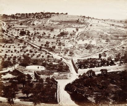 null PHOTOGRAPHIE - Félix BONFILS (1831-1885) Jérusalem - Le Mont des Oliviers Tirage...