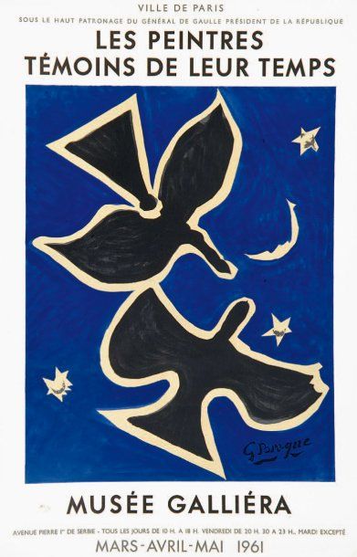 Georges Braque (1882-1963) (d'après) Affiche pour l'exposition « Les Peintres témoins...