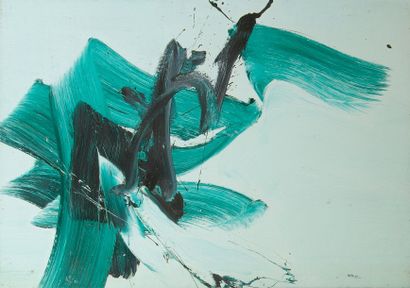 null Bernard BYGODT (1939-2004) Composition abstraite, 1966. Huile sur panneau. Signée...