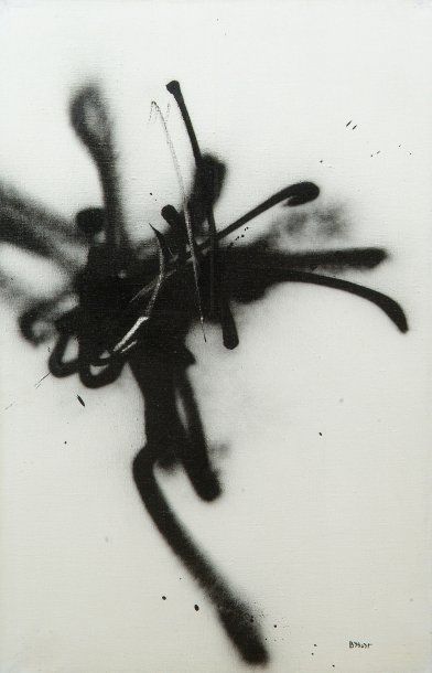 null Bernard BYGODT (1939-2004) Composition abstraite, circa 1967. Technique mixte...