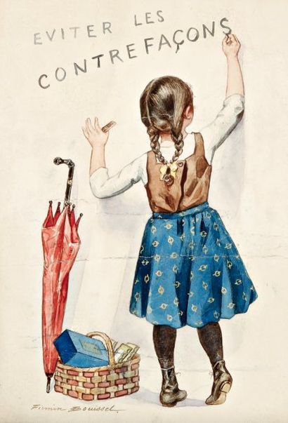 FIRMIN BOUISSET (1859-1925) Éviter les contrefaçons. Motif de l'affiche originale...