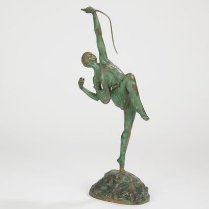 null Pierre LE FAGUAYS (1892-1962) 
Diane chasseresse 
Sculpture. Épreuve en bronze...