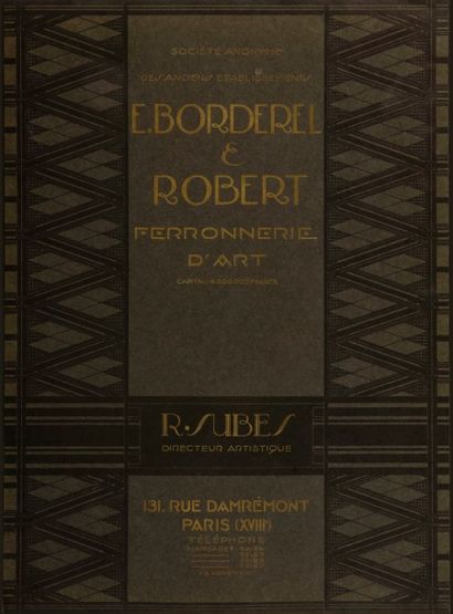 null Établissements BORDEREL & ROBERT - Directeur artistique Raymond SUBES (1891-1970)...