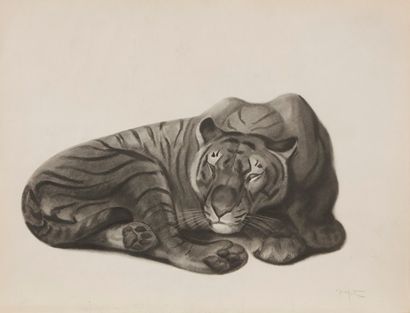 null Georges-Lucien GUYOT (1885-1973)
Panthères, Puma, Tigre 
Suite de trois lithographies...