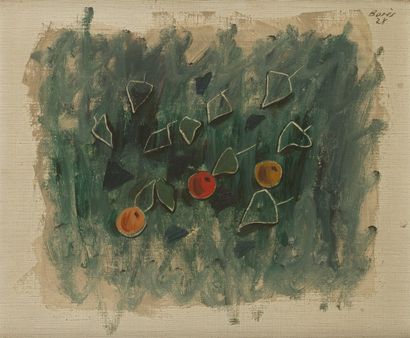 null Francisco BORES (1898-1972)
Composition aux pommes, 1928
Huile sur toile.
Signée...