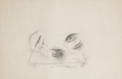 null Jean LURÇAT (1892-1966)
Nature morte aux citrons
Dessin à la mine de plomb.
Signé...