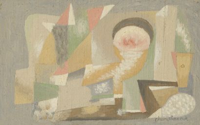 null Serge CHARCHOUNE (1888-1975)
Composition, vers 1942
Huile sur toile contrecollée...