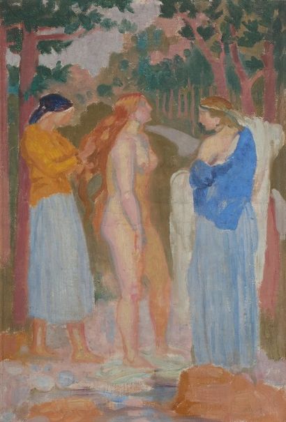 null Maurice DENIS (1870-1943)
Baigneuse au bord du ruisseau, vers 1922
Huile sur...