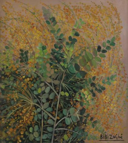 null Bibi ZOGBE [libanaise] (1890-1973)
Fleurs
Huile sur isorel.
Signée en bas à...
