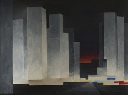 null COSMA (1906-1996)
Composition, vers 1960-70
Structure en plâtre et toile peinte...
