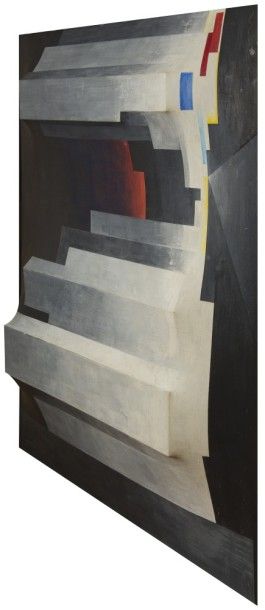 null COSMA (1906-1996)
Composition, vers 1960-70
Structure en plâtre et toile peinte...