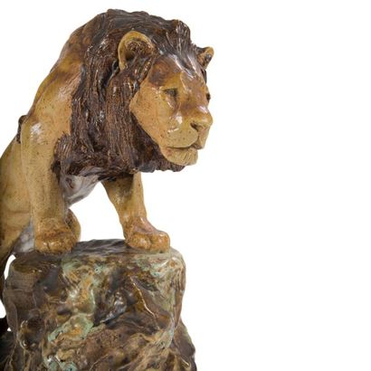 null Jean-Léon GÉRôME (1824-1904) Sculpteur & Émile MULLER Céramiste
Lion
Sculpture.
Épreuve...