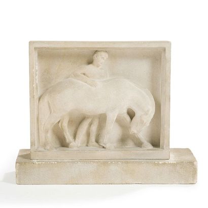 null Georges HILBERT (1900-1982)
Cheval et cavalier à l'Antique, 1943
Sculpture en...