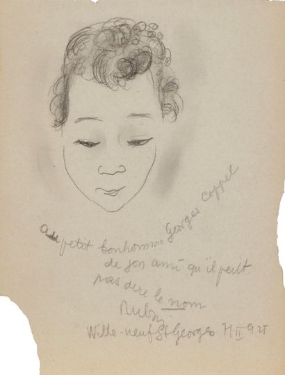 null Reuven RUBIN (1893-1974)
Portrait de Georges Coppel, 1925
Dessin à la mine de...