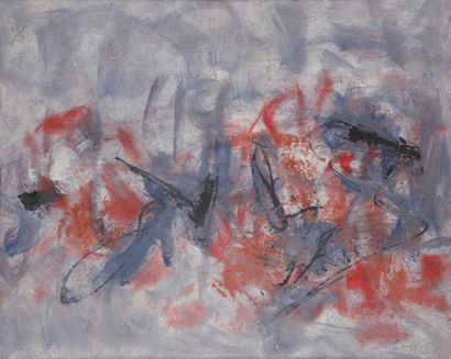 null Jeanne COPPEL (1896-1971)
Composition, 1962
Huile sur toile.
Signée et datée...