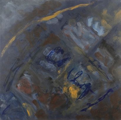 null Jeanne COPPEL (1896-1971)
Composition, 1965
Huile sur toile.
Signée au dos.
Porte...