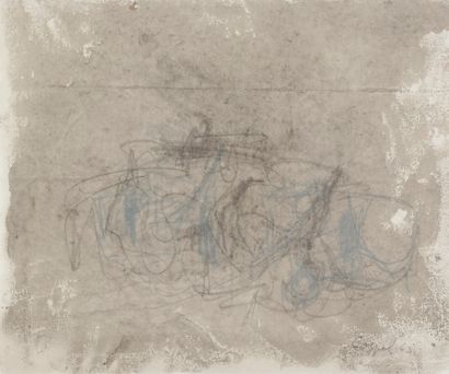 null Jeanne COPPEL (1896-1971)
Composition, 1963
Aquarelle et crayon.
Signée et datée...