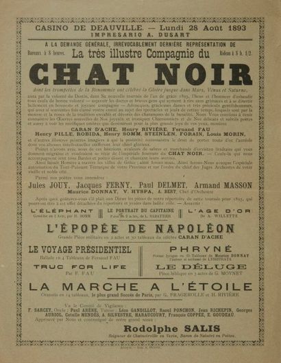 null [SPECTACLE] CHAT NOIR. À la demande générale, irrévocablement dernière représentation...