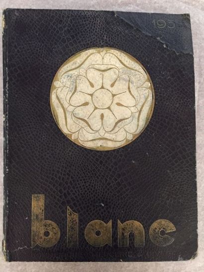  [TEXTILE]. Blanc. Assortiment unique. S.l., 1938. — Album in-folio, cartonnage imitation...