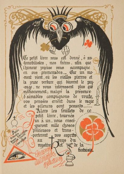 null [AUTOMOBILES] BRASIER. Évangile du trèfle à 4 feuilles. Paris, [vers 1912]....