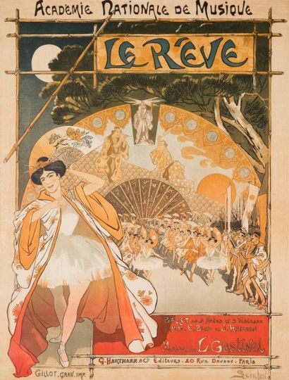 null Théophile Alexandre STEINLEN (1859-1923) 
Le rêve
Signée en bas à droite.
Gillot...