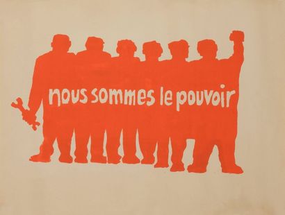 null [PROPAGANDE – MAI 68] Ensemble de 6 affiches :
- CRS
- Nous sommes le pouvoir
-...