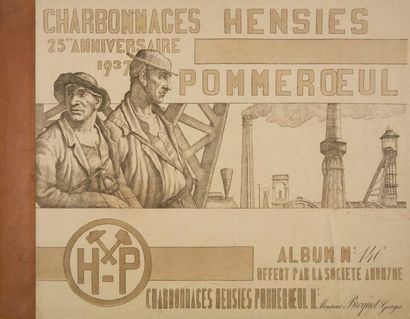 null [ÉNERGIE]. Charbonnages d’Hensies-Pommerœul. Compositions et gravures de Gustave...