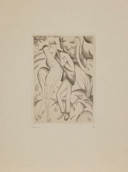 Jean-Emile LABOUREUR (1877-1943) Pl. pour illustrer André Billy, La Malabée. 1922....