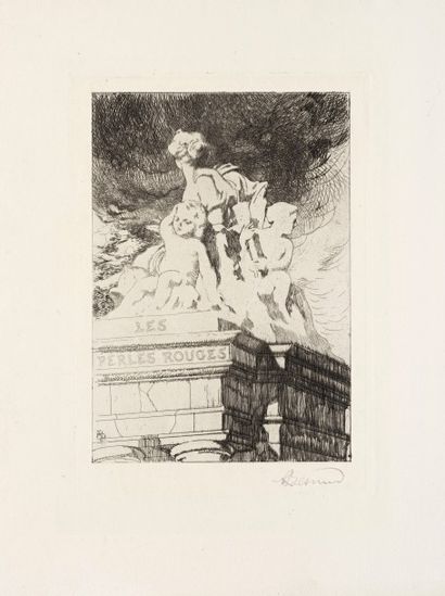 null Albert BESNARD 
 La Poterne de Versailles, frontispice ; La Flore de Le Gros. (2...