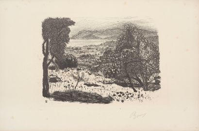 null Pierre BONNARD 
 Paysage du Midi. 1925. Lithographie. 216 x 295. Bouvet 95 ;...