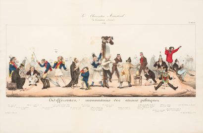 null Honoré DAUMIER 
 Le Charenton ministériel. (La Caricature, pl. 166-167). 1832....