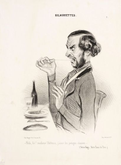 null Honoré DAUMIER 
 Pl. des séries Silhouettes et Monomanes. 1840-1841. Lithographie....