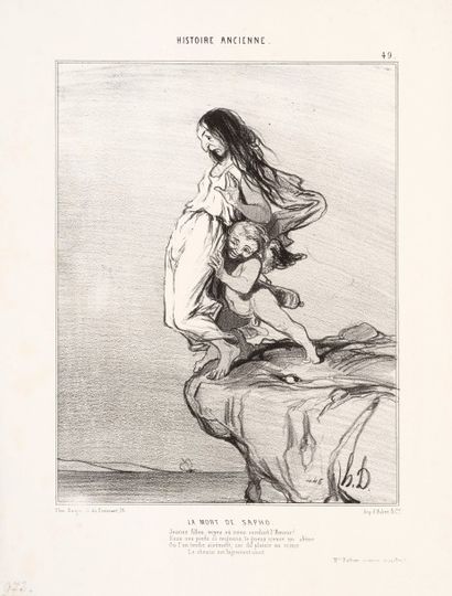 null Honoré DAUMIER 
 Pl. de la série Histoire ancienne. 1841-1842. Lithographie....